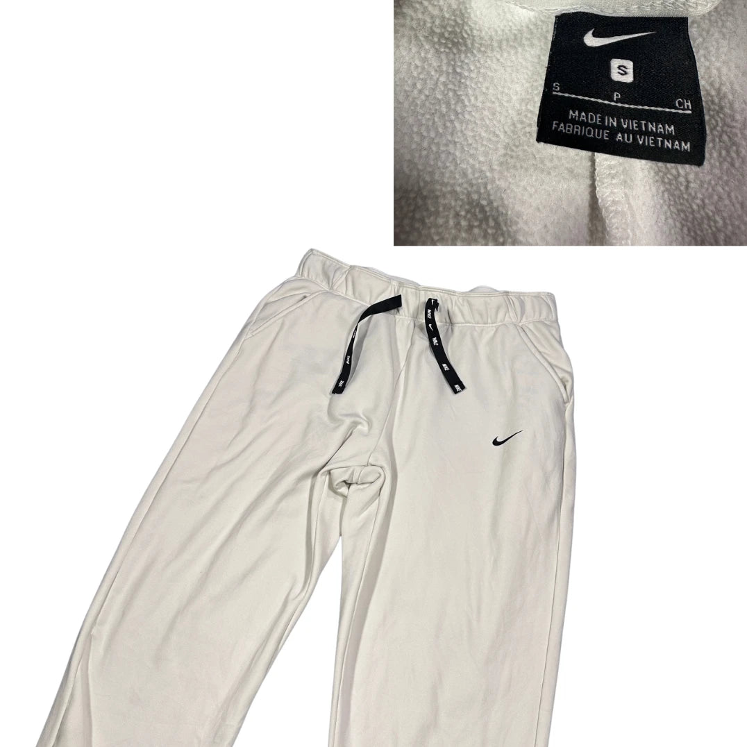Nike® Off White Fleece Jogger Pants(S)