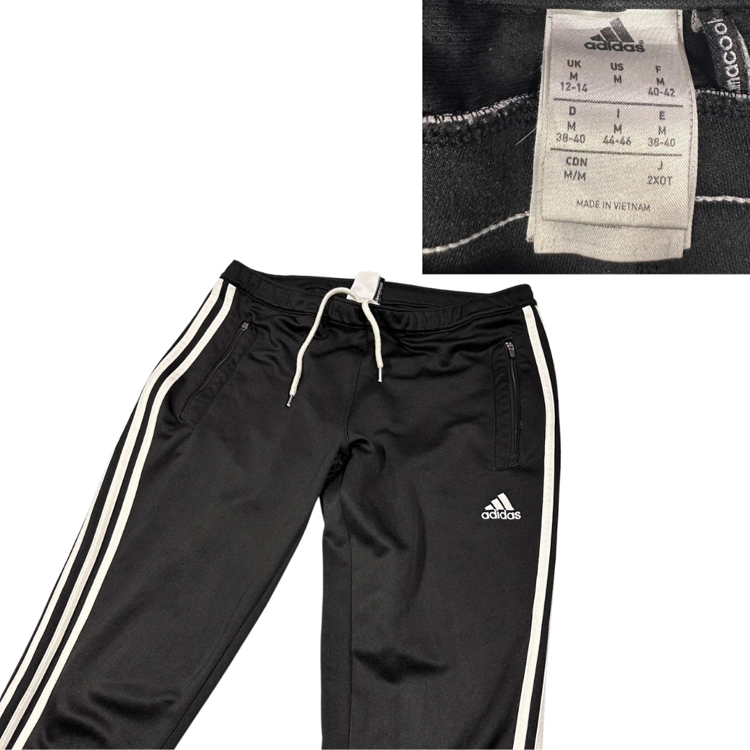 Adidas® Black Three Stripe Training Pants(M)
