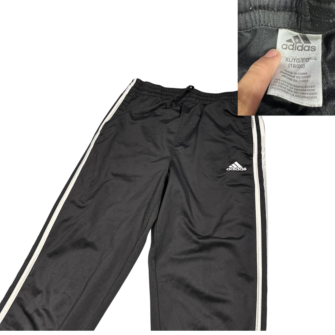 Adidas® Black Three Stripe Track Jogger Trousers(S)