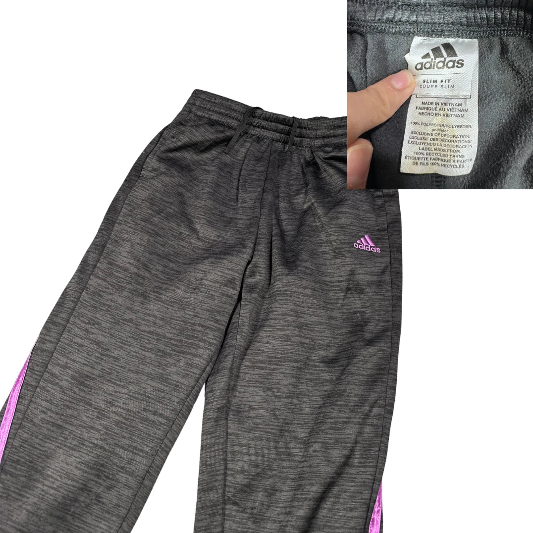 Adidas® Charcoal Purple Slim Fit Jogger Trousers(S)