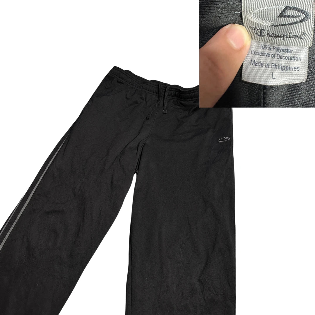 Champion® Black Athletic Track Pants(L)