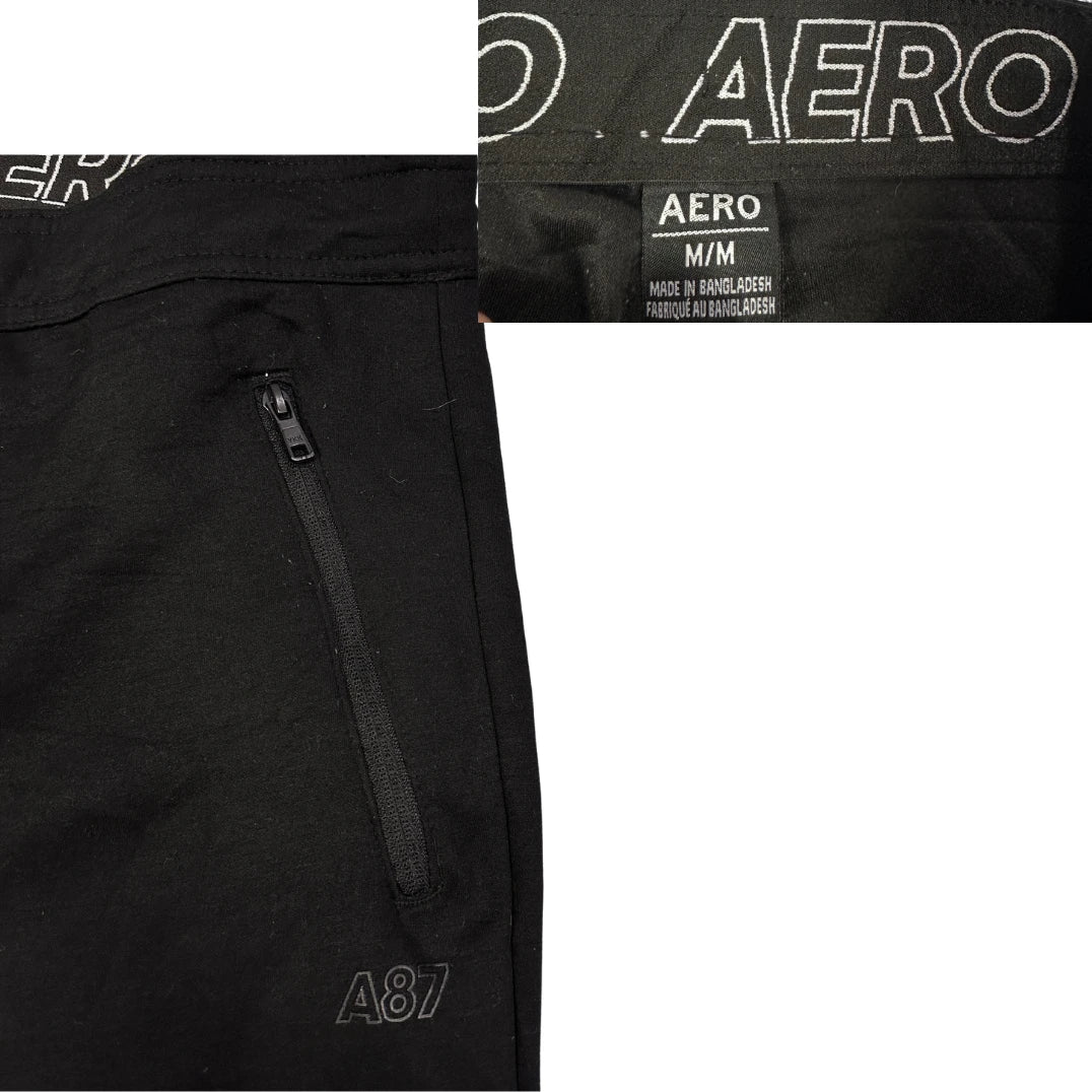 AERO® Black Athletic Jogger Pants(M)