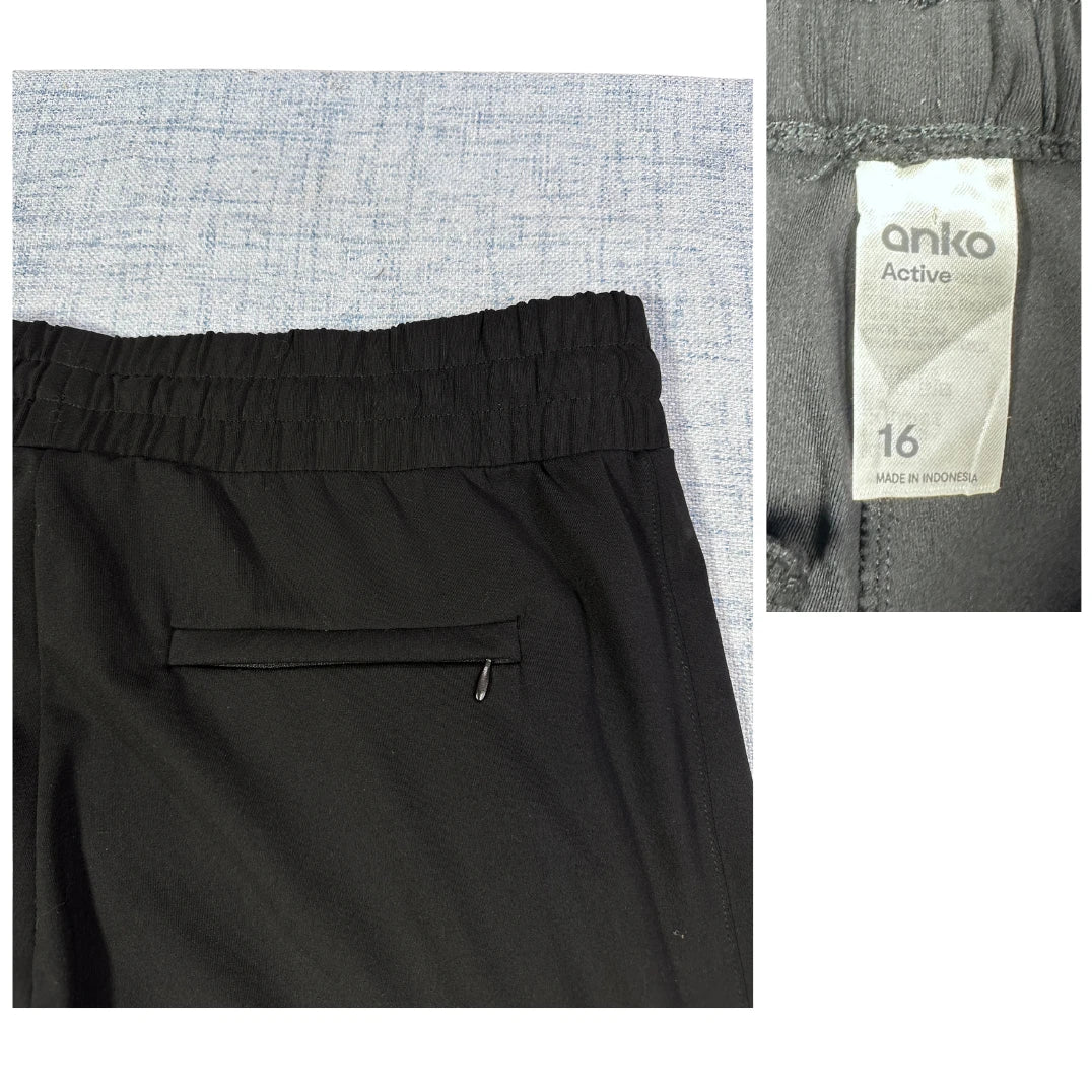Anko Active® Black Performance Jogger Trousers(L)