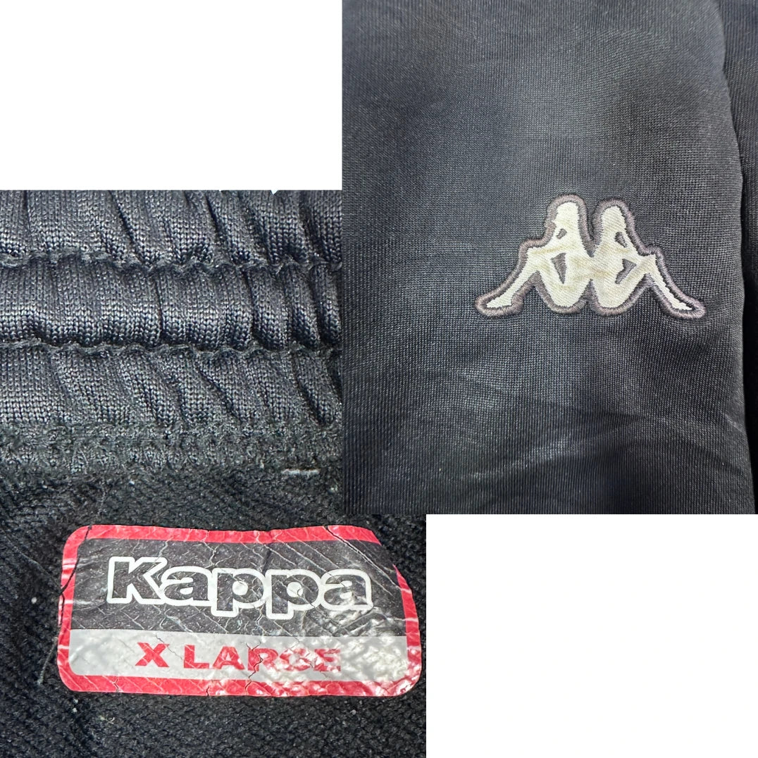 Kappa Black Track Pants Omini Logo