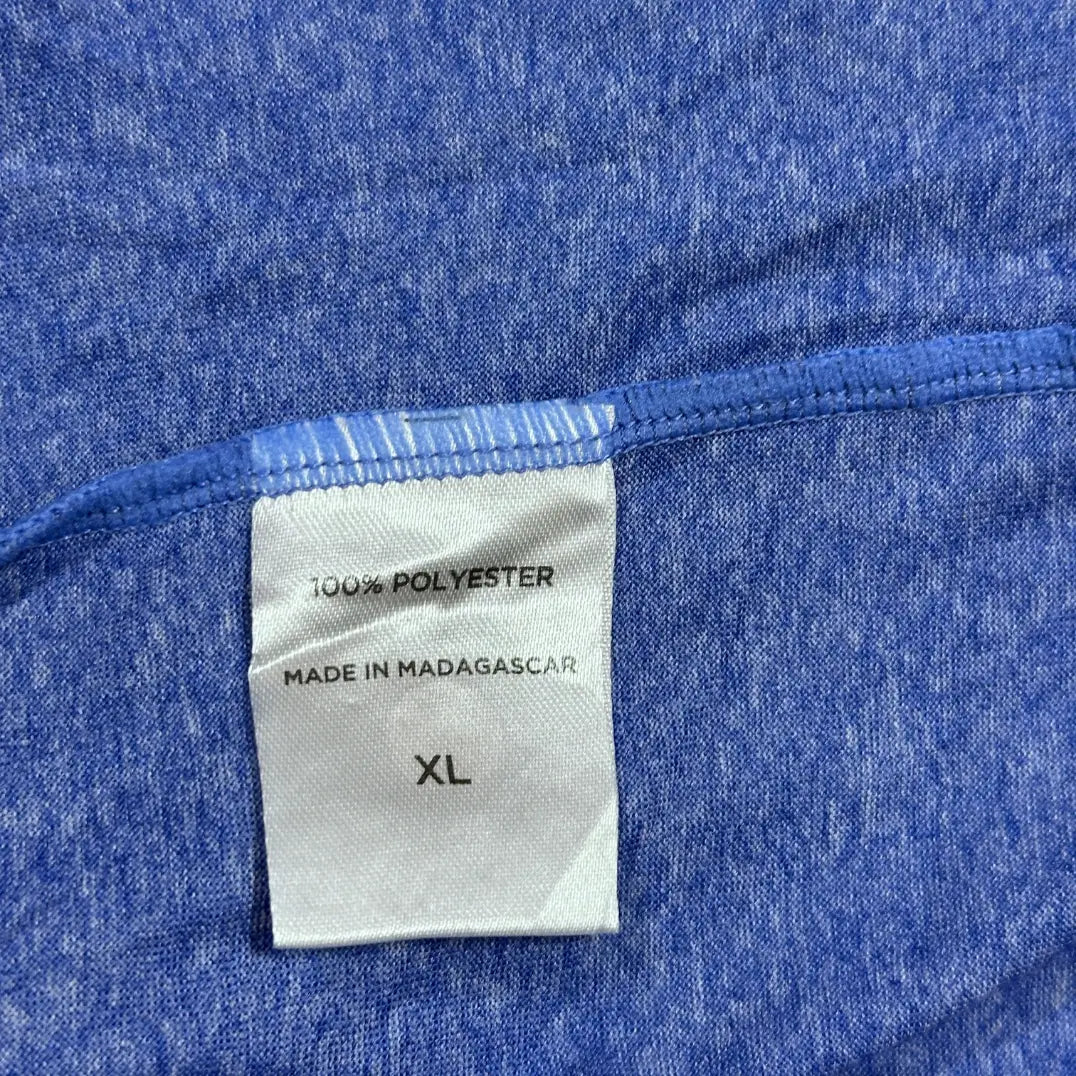 Blue polyester T-shirt in XL size