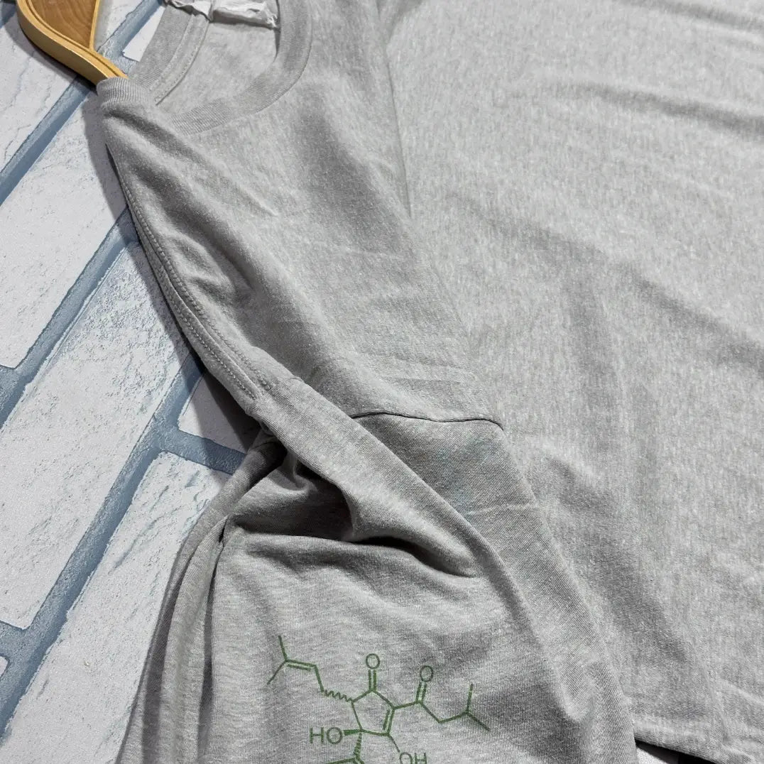 🍃 Steam Theory Graphic T-Shirt – Grey with Green Print