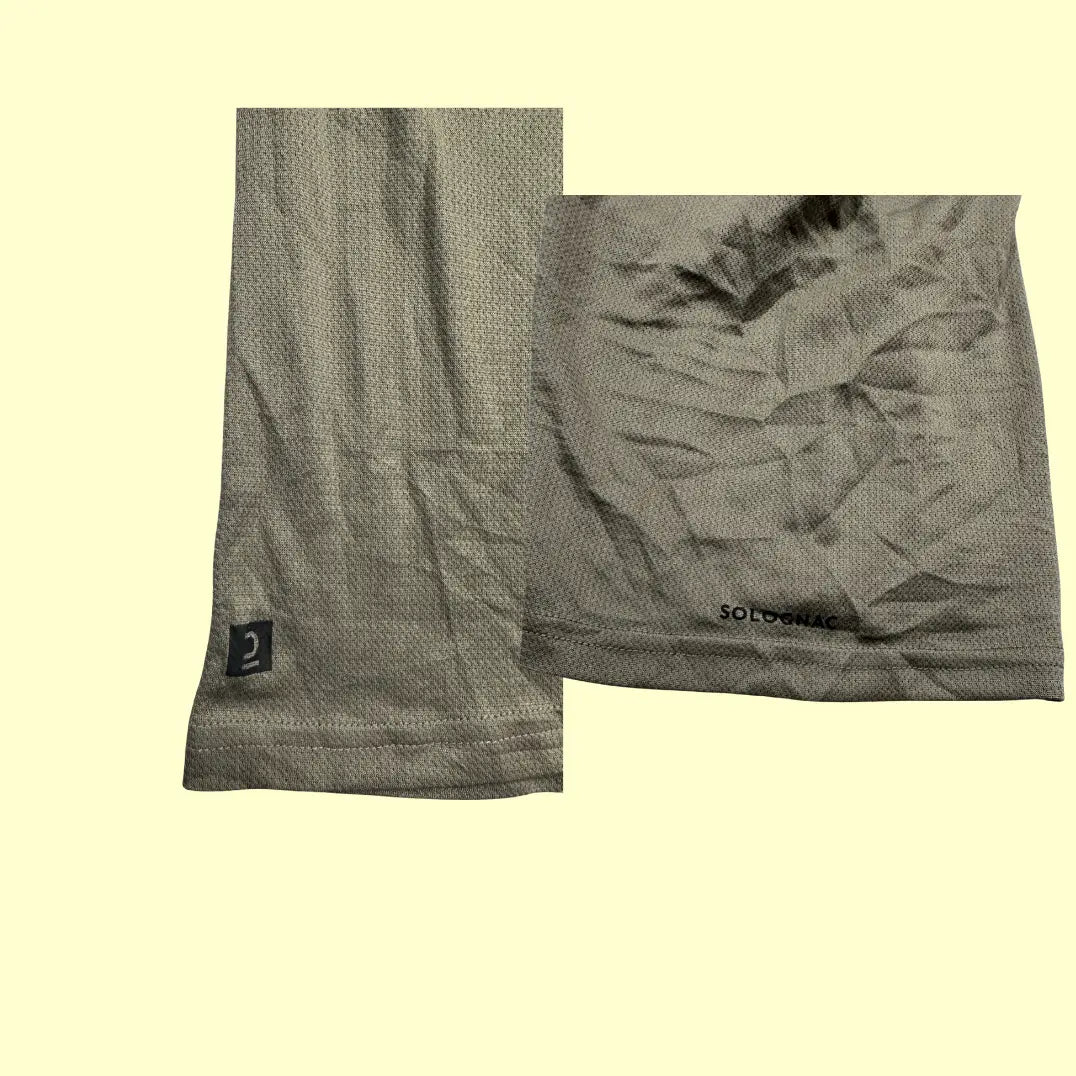 Solognac lightweight outdoor t-shirt in earthy olive green