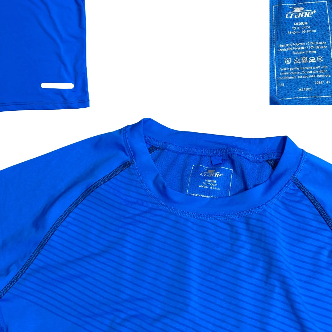 Crane® Electric Blue Performance Compression Shirt ⚡(M)