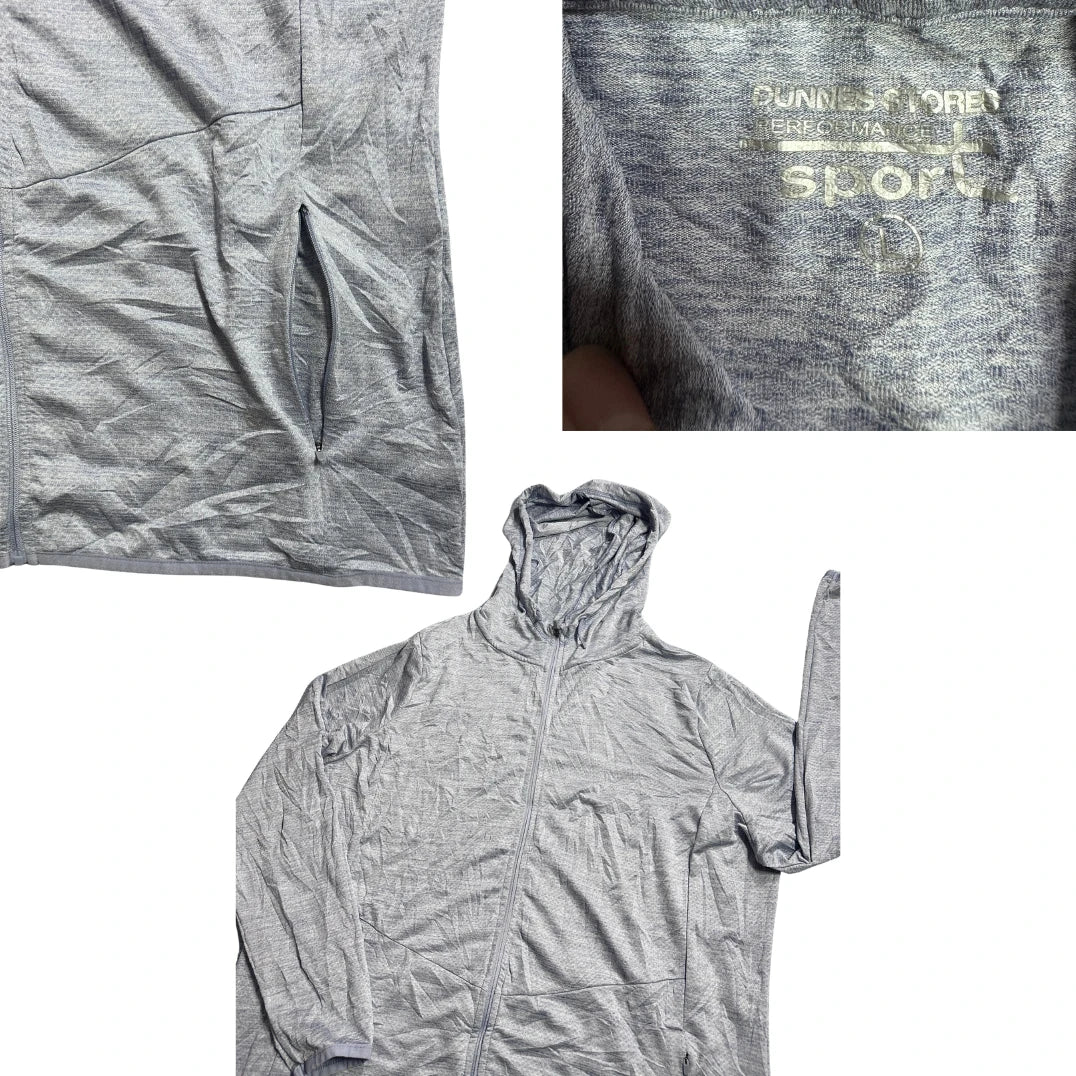 Dunnes Stores® Grey Performance Hooded Jacket (L)