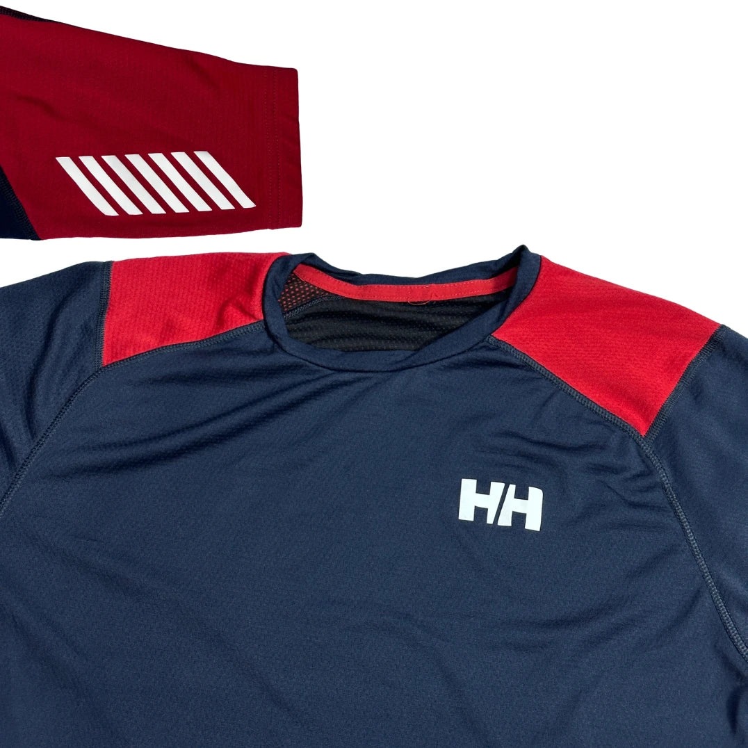 Helly Hansen® Navy Red Performance Long Sleeve T-Shirt 🏔️(S)