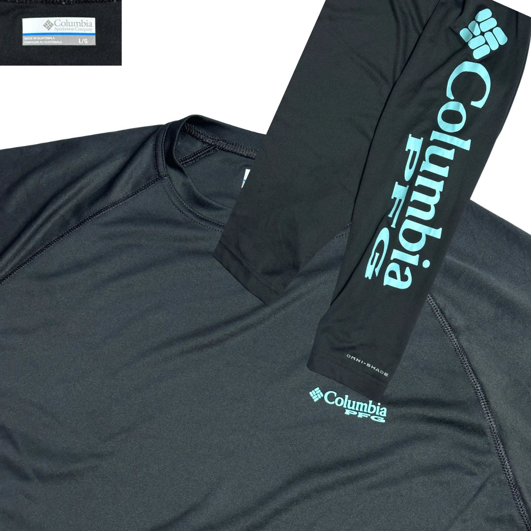 🔥 Columbia® Black Performance Long Sleeve Sports T-Shirt(L)