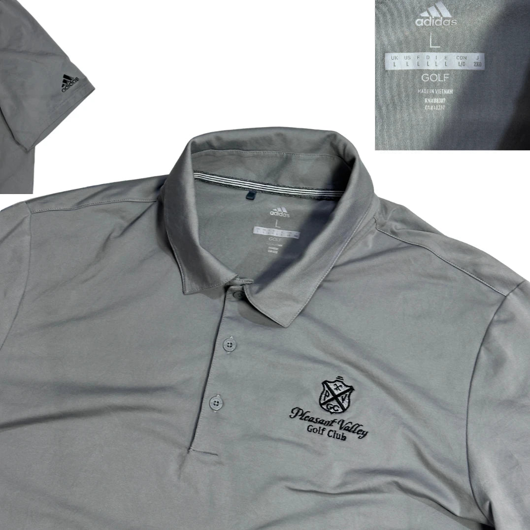 Adidas® Grey Golf Performance Polo Shirt(L)