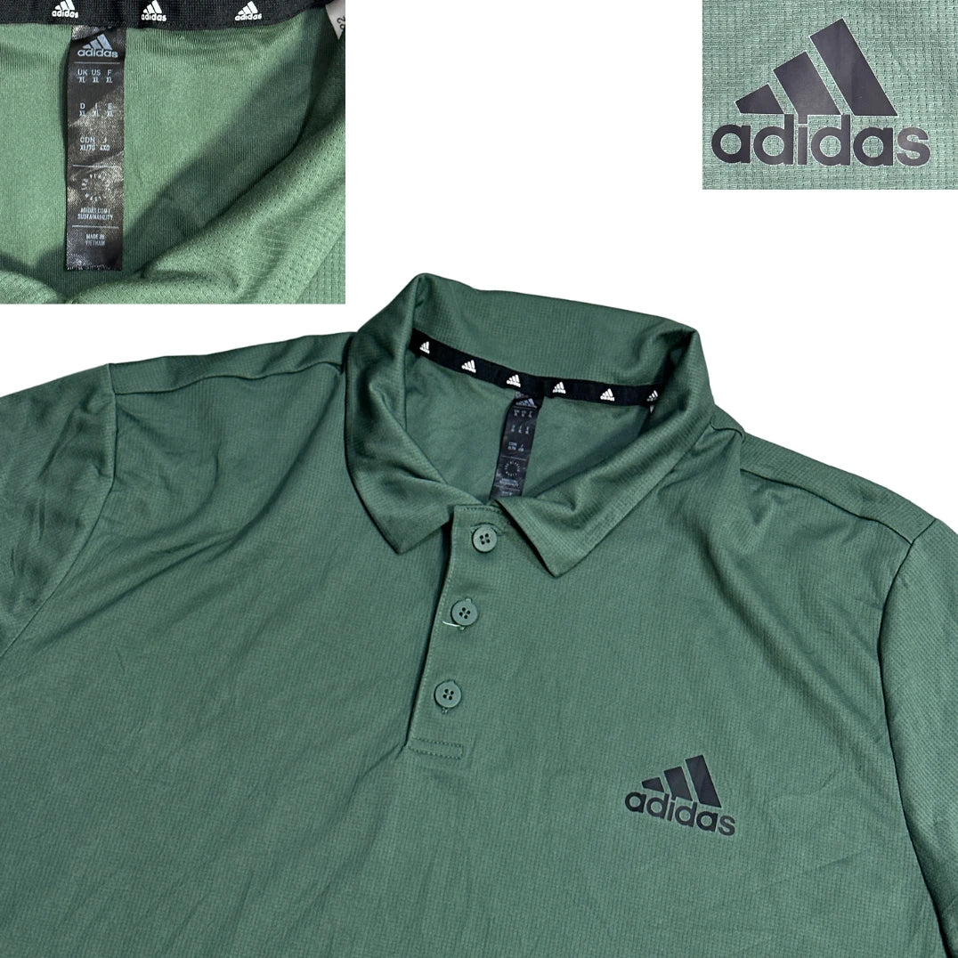 Adidas® Olive Green Performance Polo Shirt(XL)