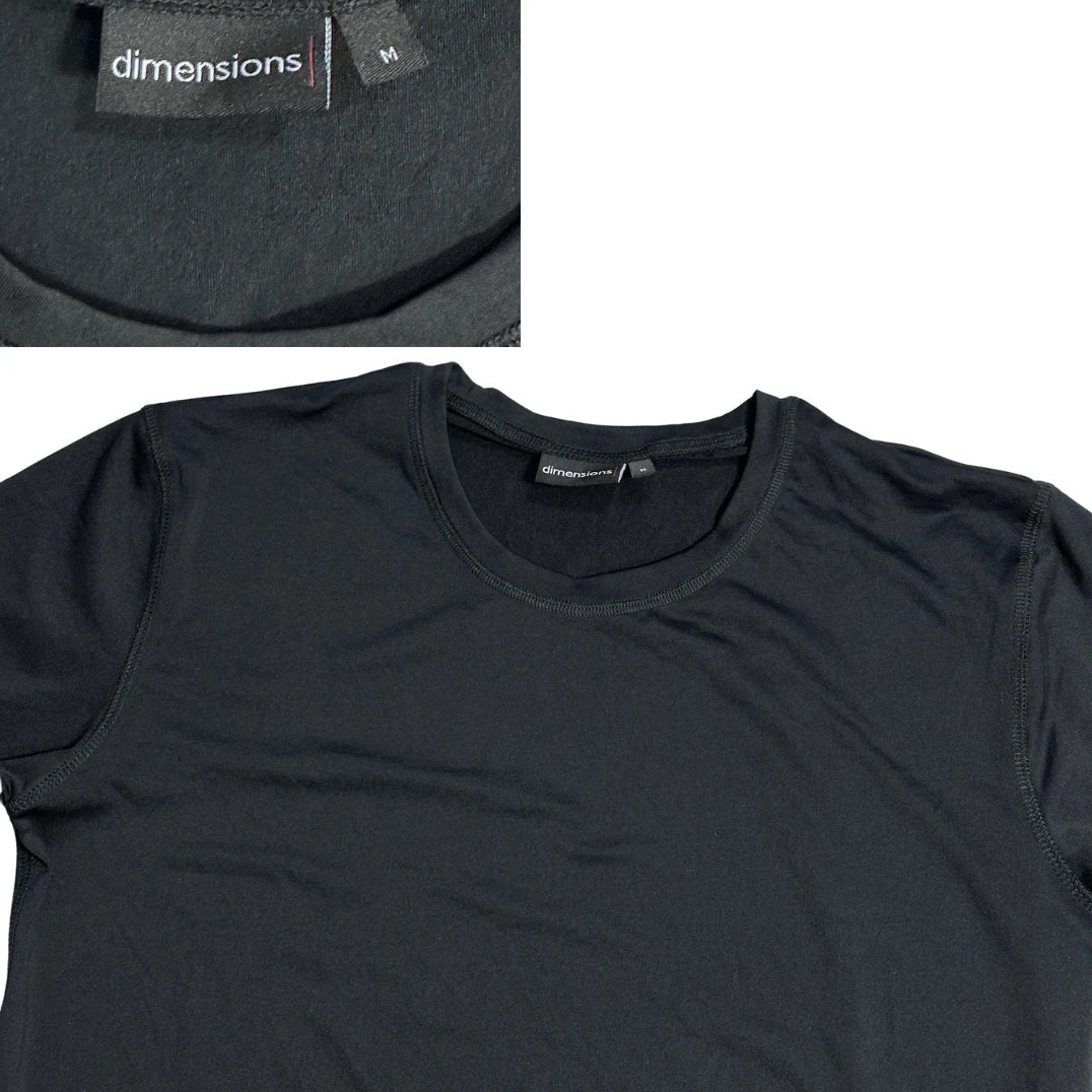 Dimensions® Black Athletic Performance T-Shirt