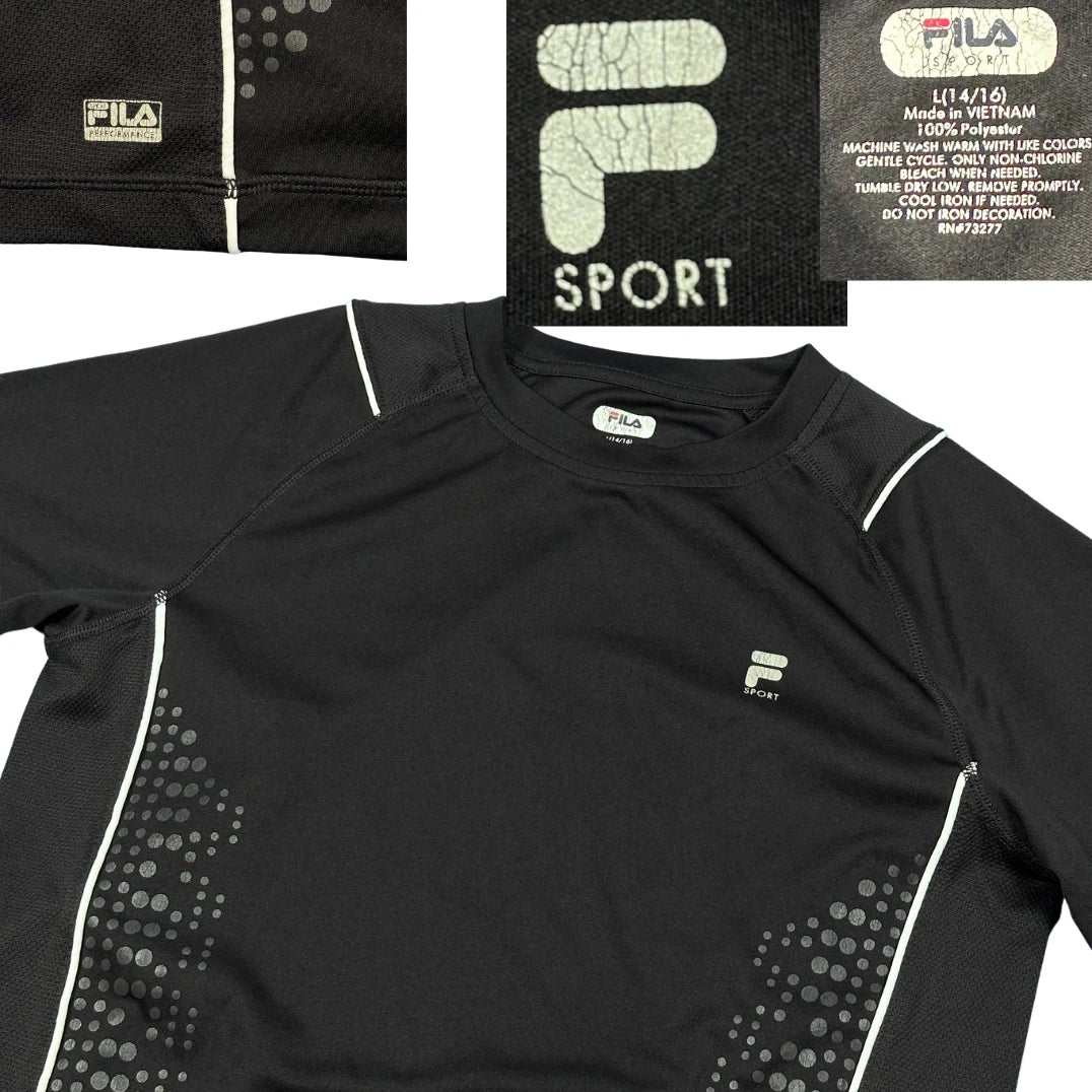 Fila® Black Performance Sports T-Shirt(S)