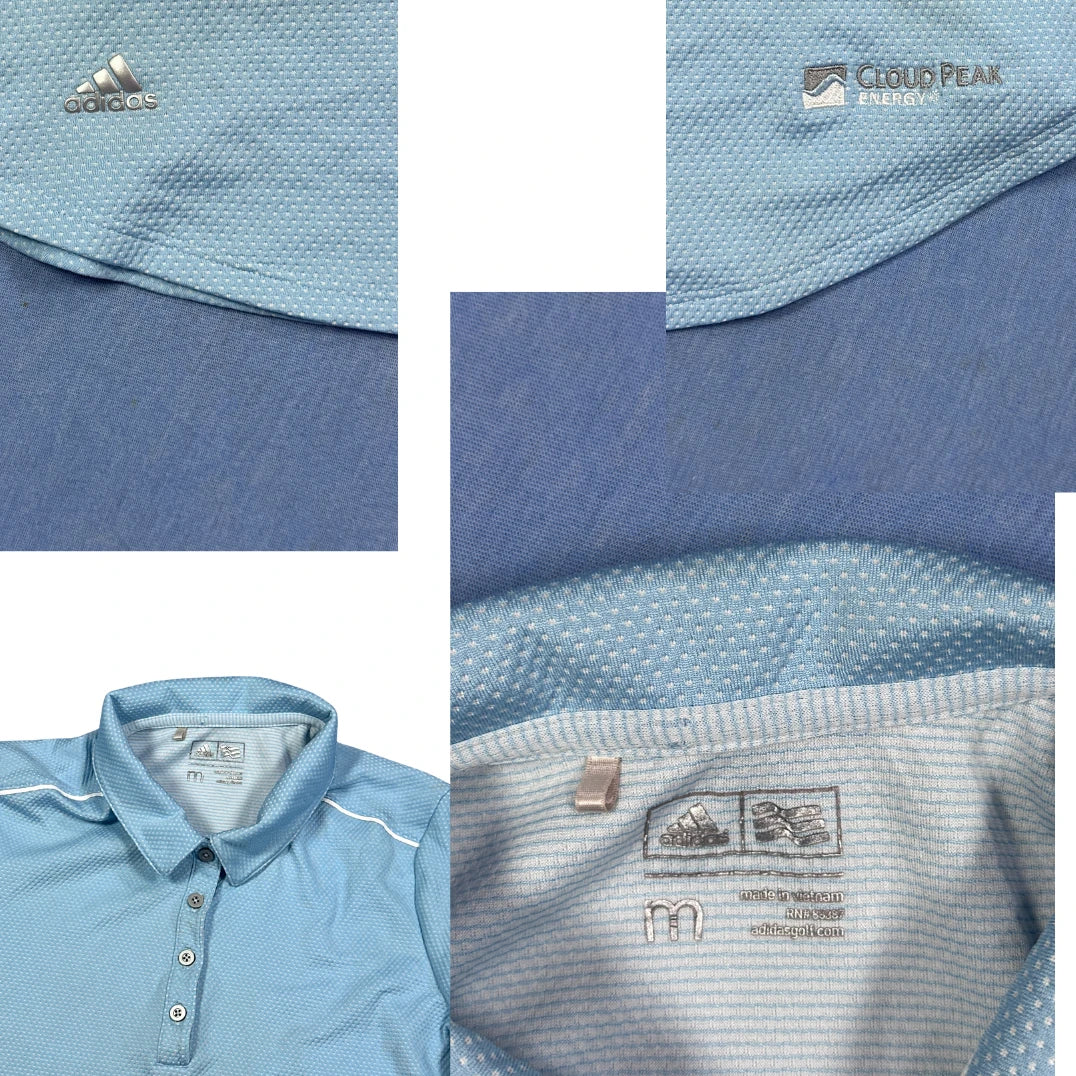 Adidas® Light Blue Performance Polo Shirt(M)