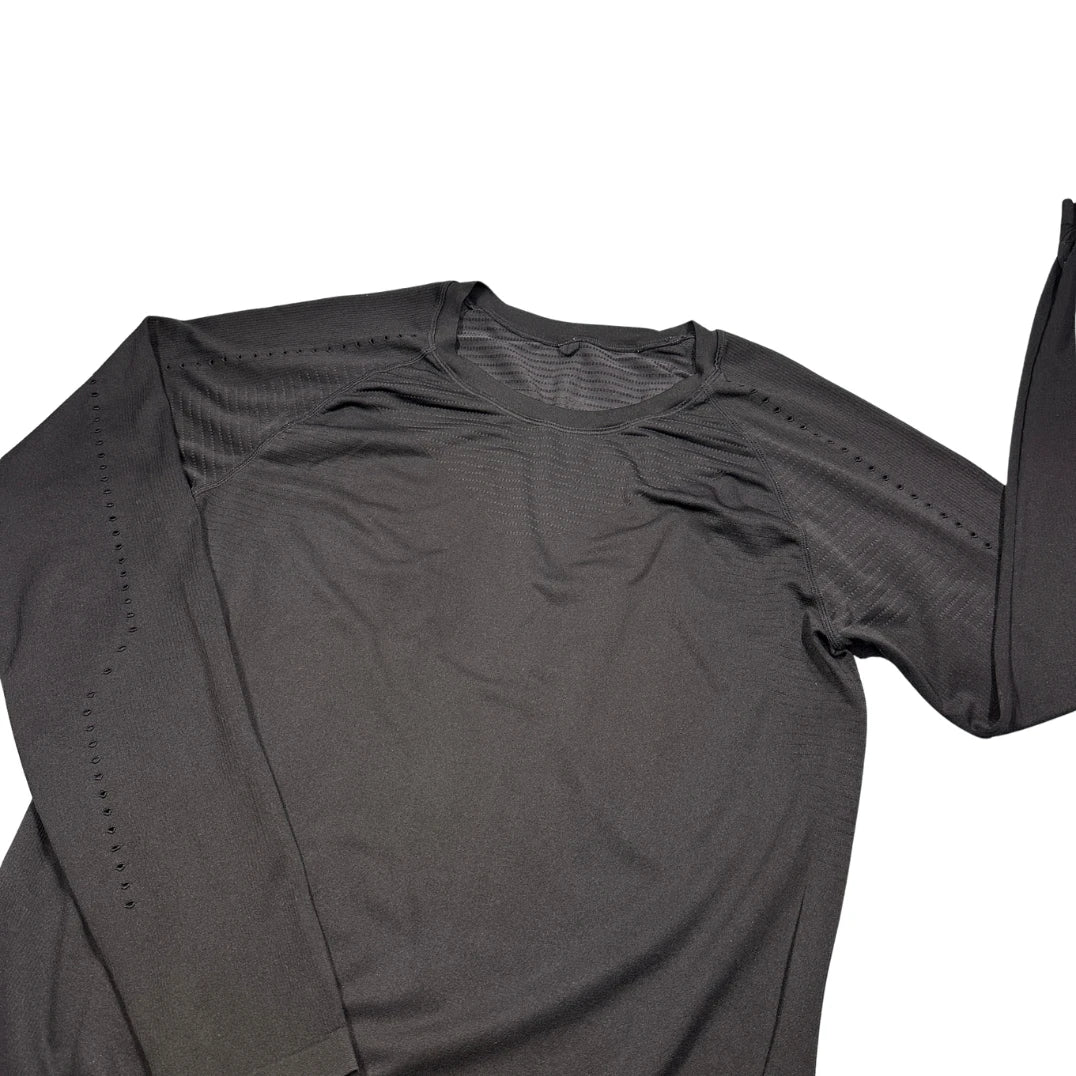 Black Seamless Performance Long Sleeve Training Shirt
