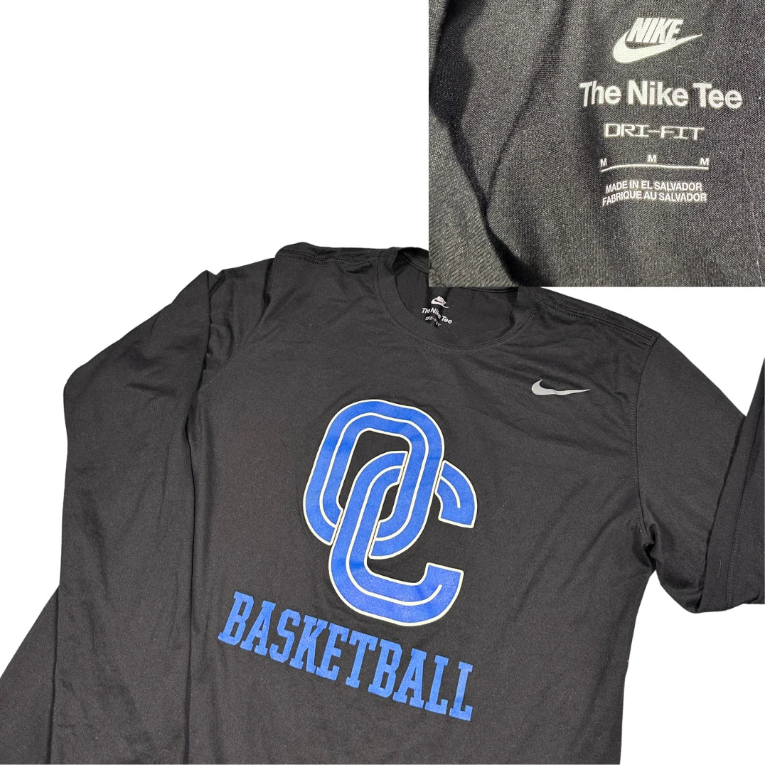 Nike® Black Dri-FIT Basketball Long Sleeve Tee(M)