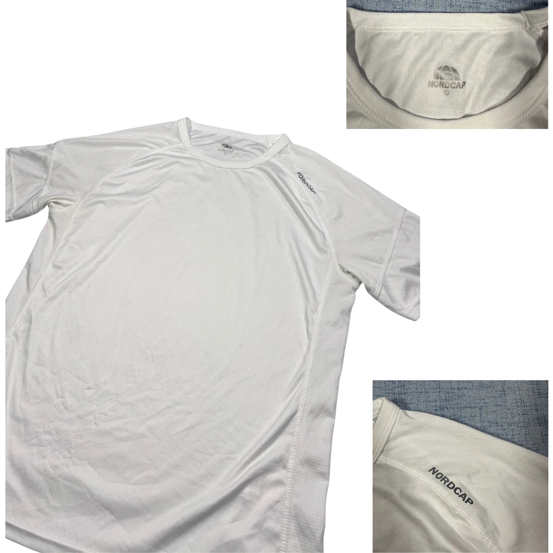 Nordcap® White Athletic Performance T-Shirt(L)