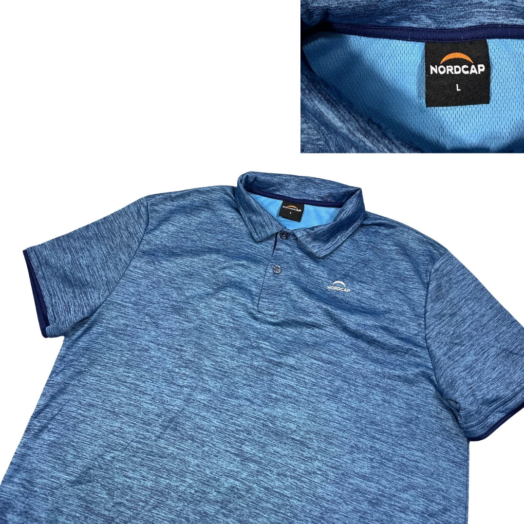 Nordcap® Blue Heather Performance Polo Shirt(L)