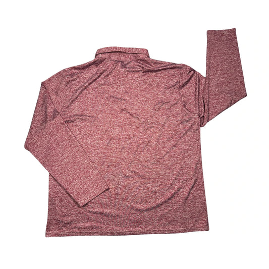 Clearlove® Maroon Melange Long Sleeve Polo Shirt(XL)