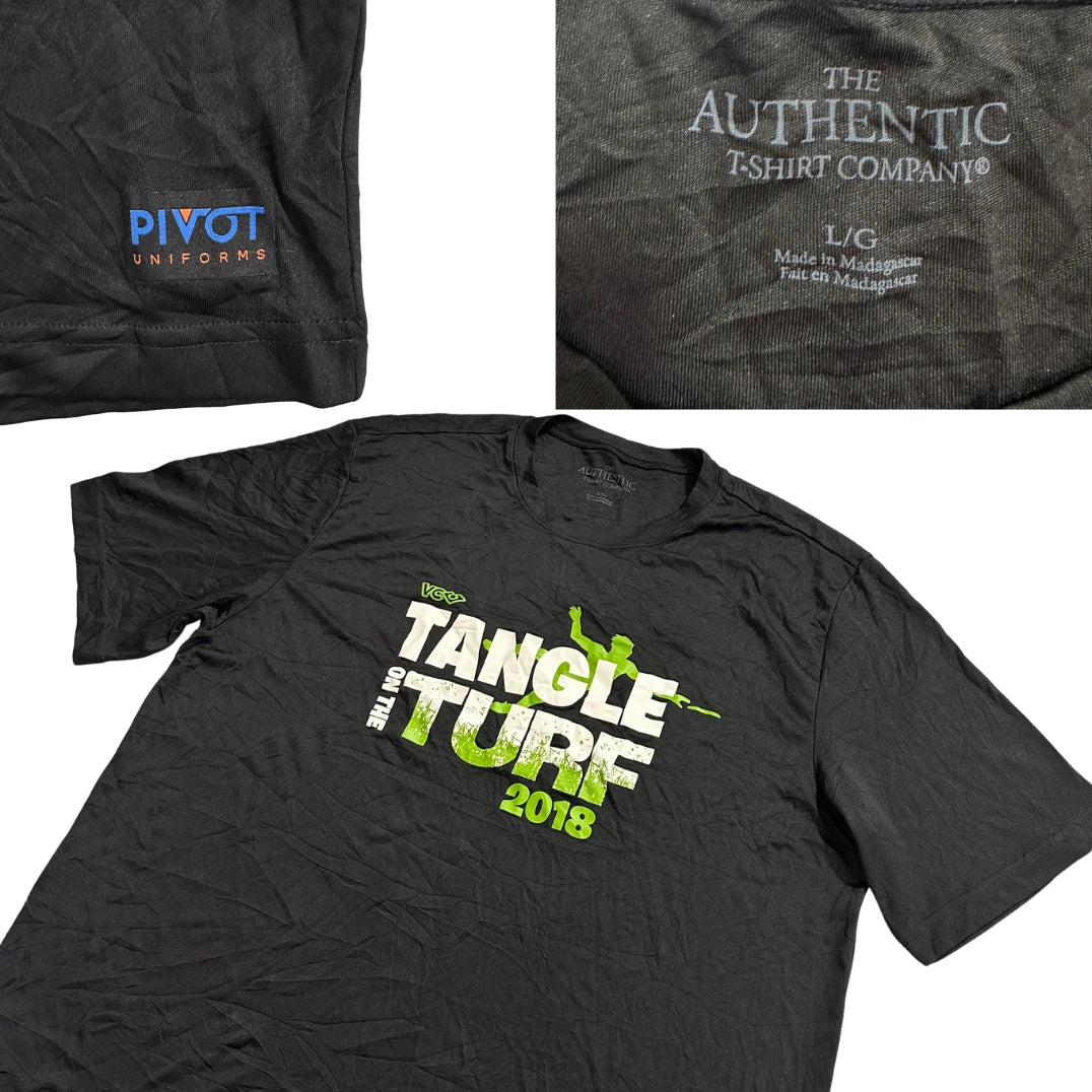 The Authentic T-Shirt Company® Black Graphic T-Shirt(L)