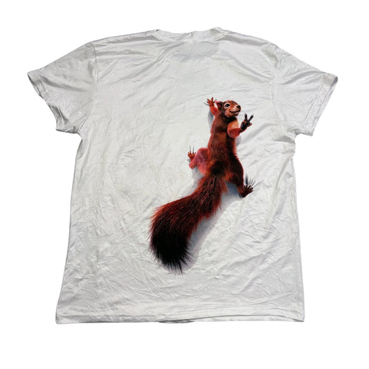 White Graphic Casual T-Shirt(M)