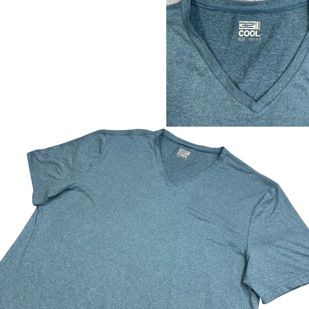 32 Cool® Teal V-Neck Performance T-Shirt
