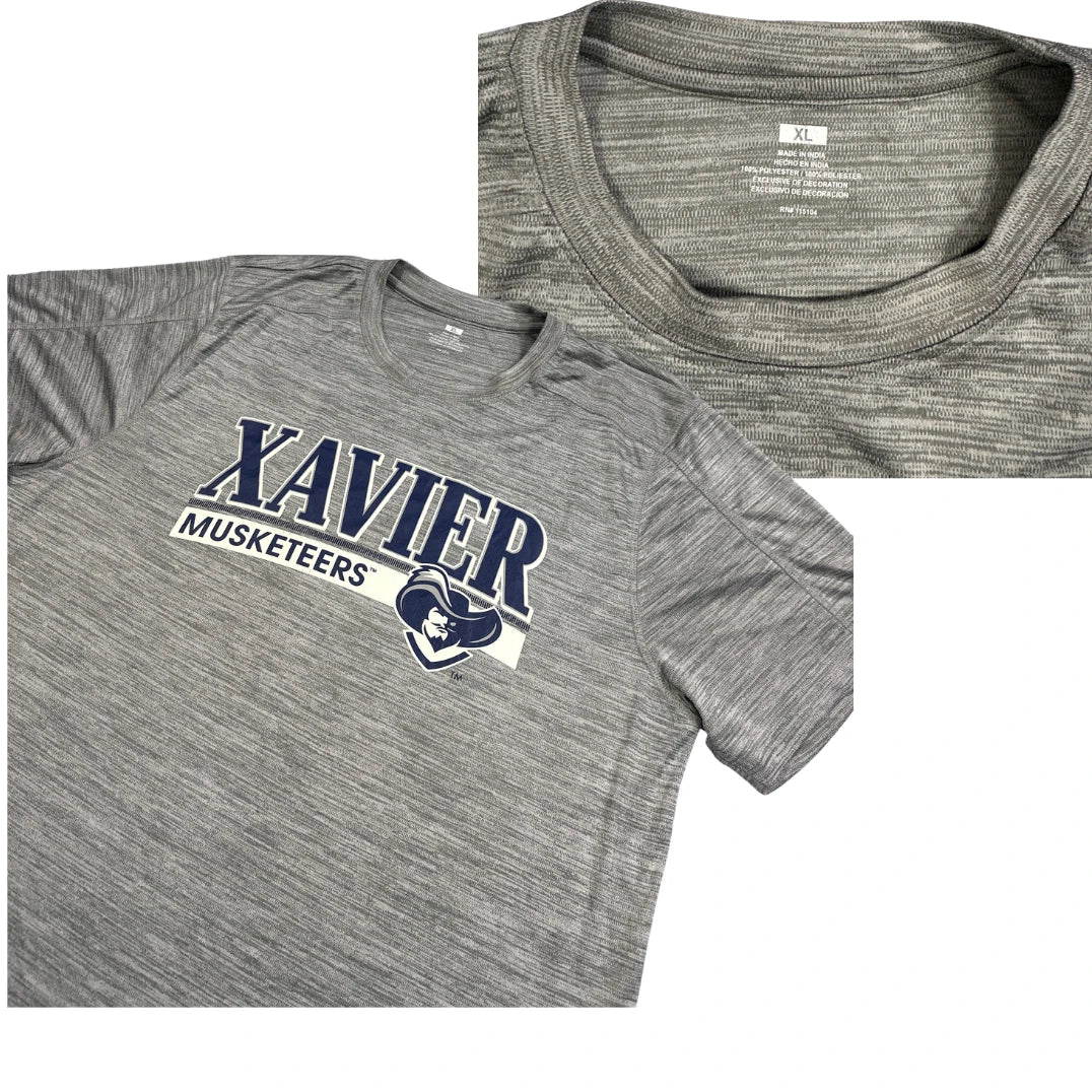 Xavier Musketeers® Grey Athletic Performance T-Shirt(XL)