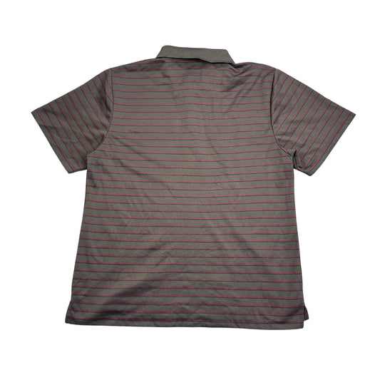 Dynasty® Grey Striped Polo Shirt(XL)