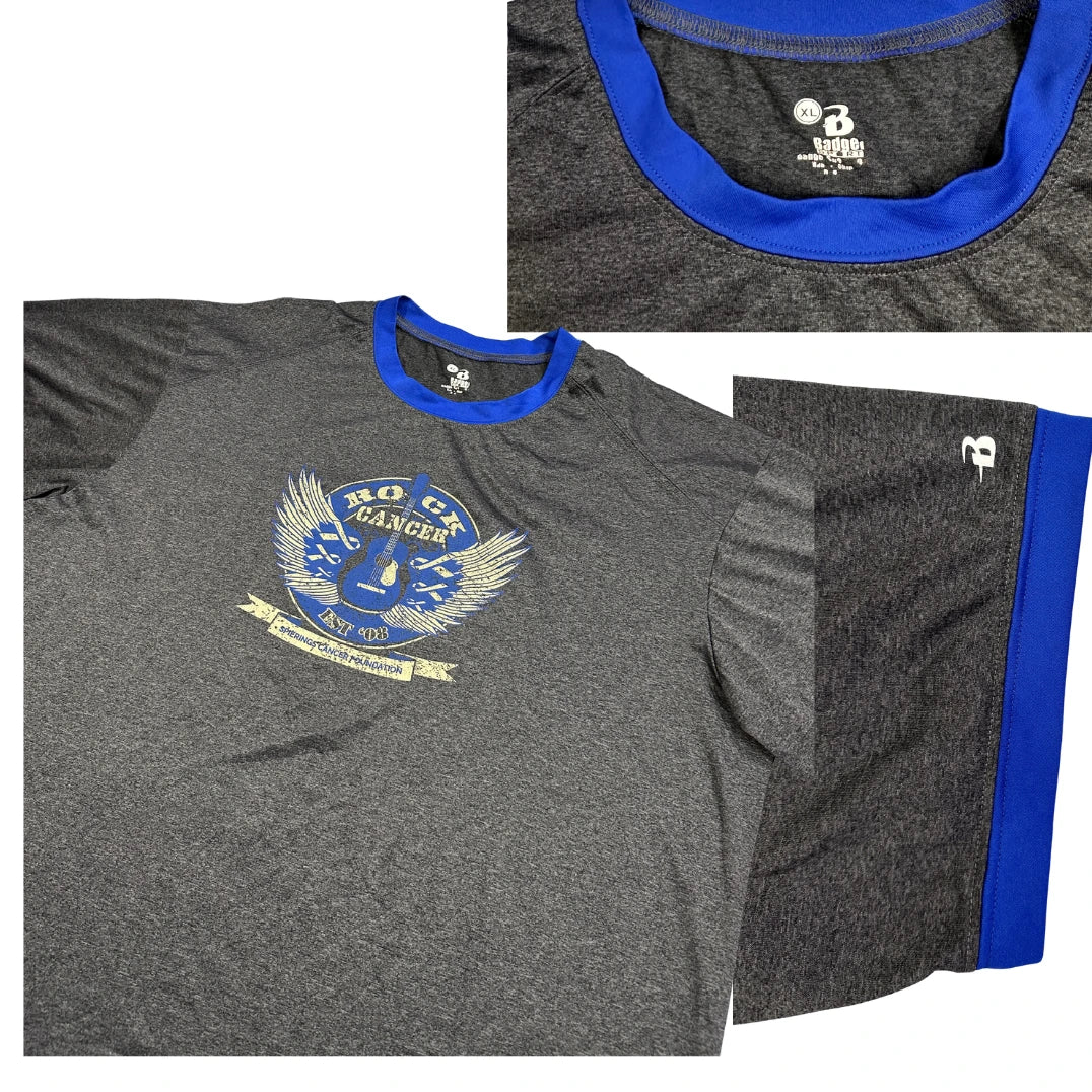 Badger® Grey Rock Cancer Performance T-Shirt(XL)