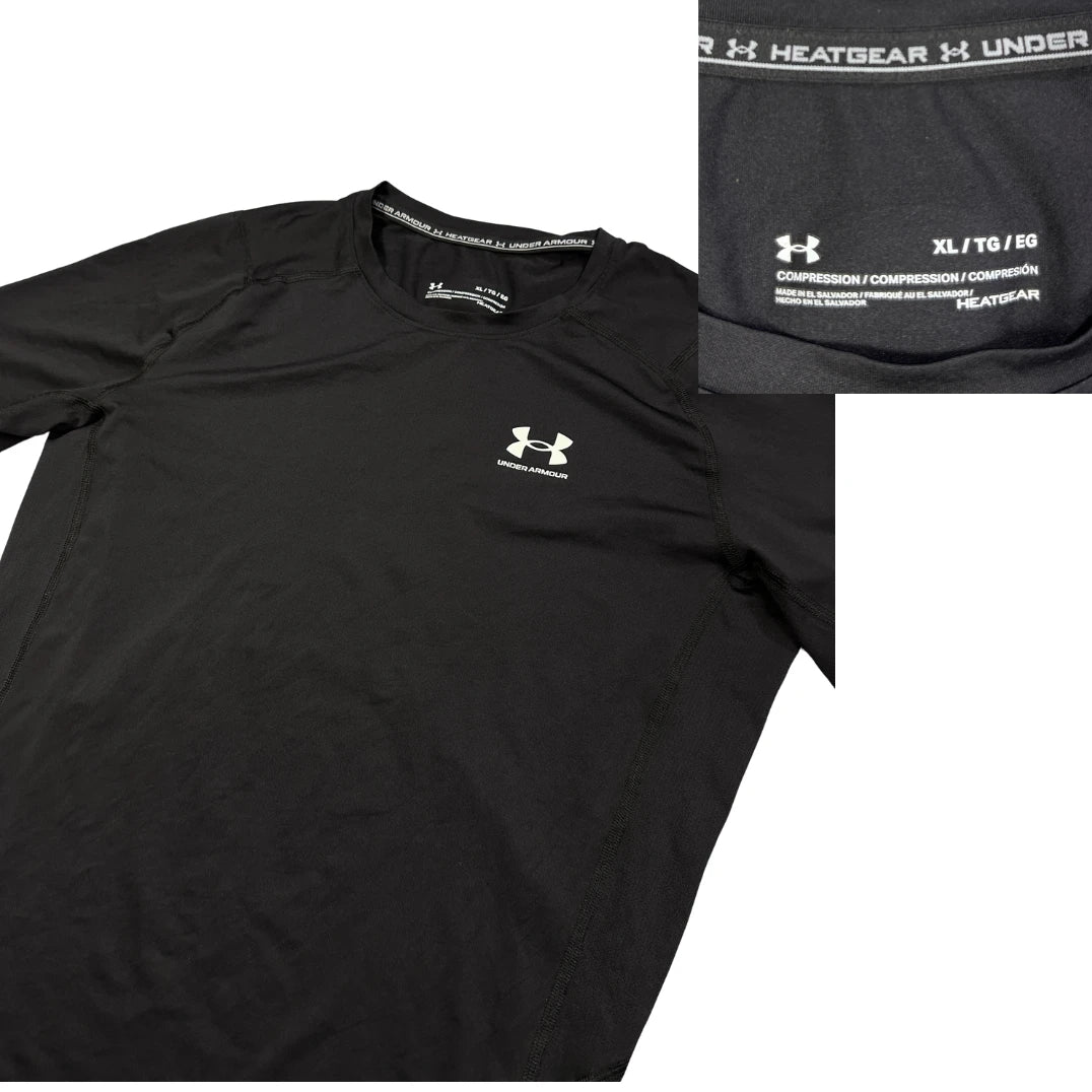 Under Armour® Black HeatGear Compression T-Shirt(XL)