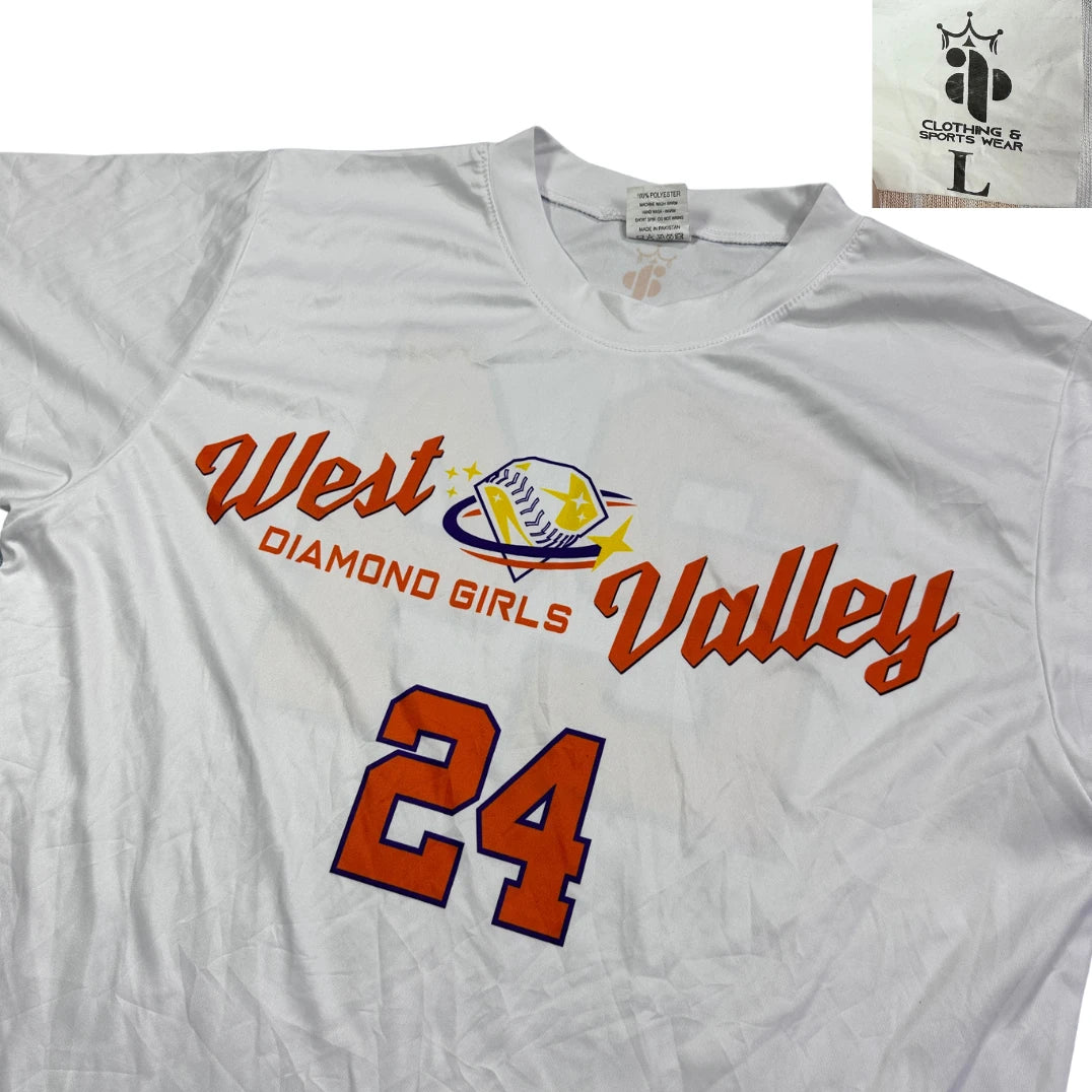 White Graphic Sports T-Shirt(L)