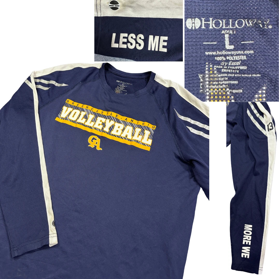 🏐 Holloway® Navy Volleyball Long Sleeve Performance Shirt(L)