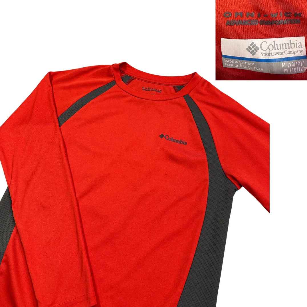 Columbia® Red Omni-Wick Performance Long Sleeve T-Shirt(S)