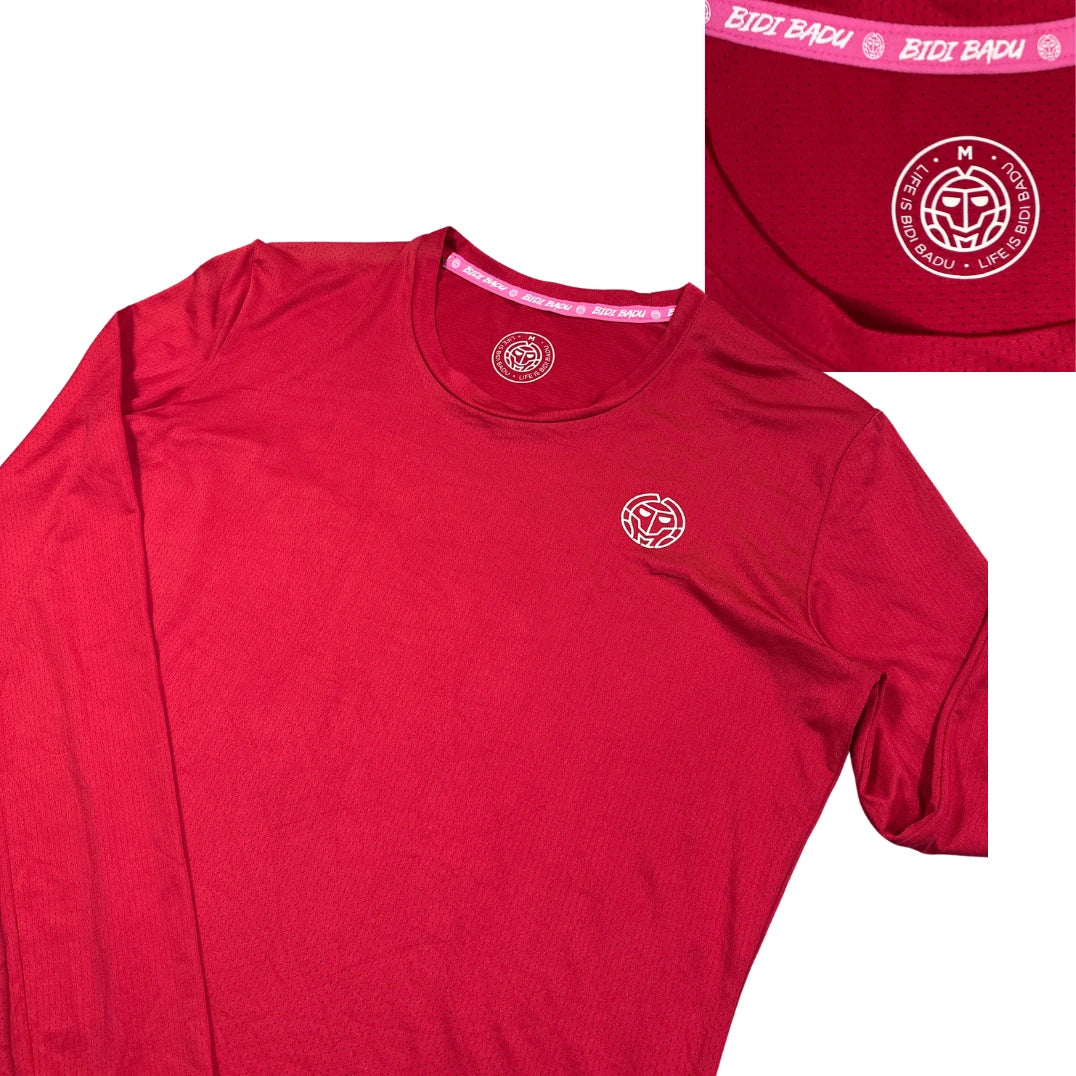 Bidi Badu® Red Performance Long Sleeve T-Shirt(S)