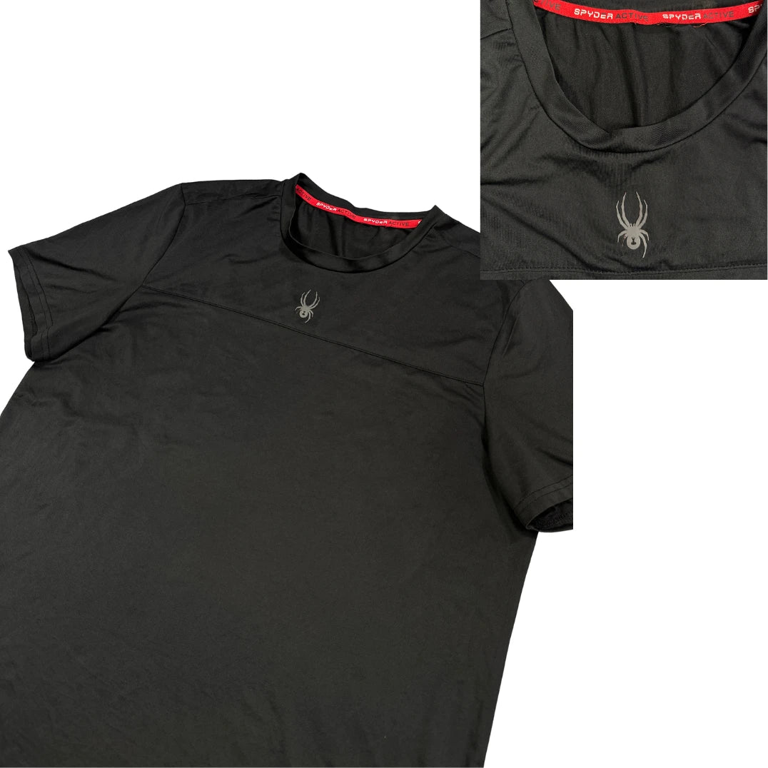 Spyder® Black Performance Athletic T-Shirt(L)