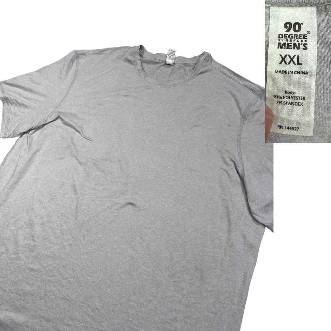 90 Degree® Light Grey Performance T-Shirt(2XL)
