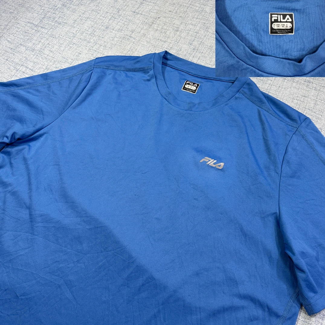 Fila® Blue Performance Athletic T-Shirt(L)