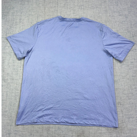 Light Purple Graphic Casual T-Shirt(L)