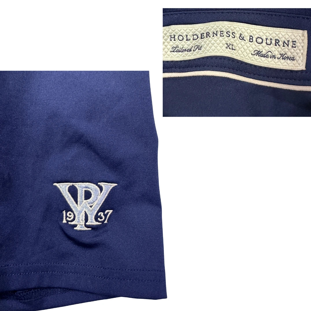 Holderness & Bourne® Blue Performance Polo Shirt(L)