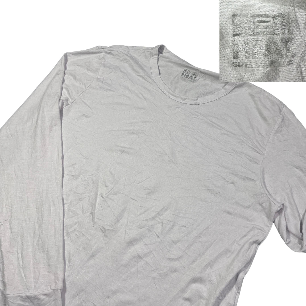 32 Heat® White Long Sleeve T Shirt(L)