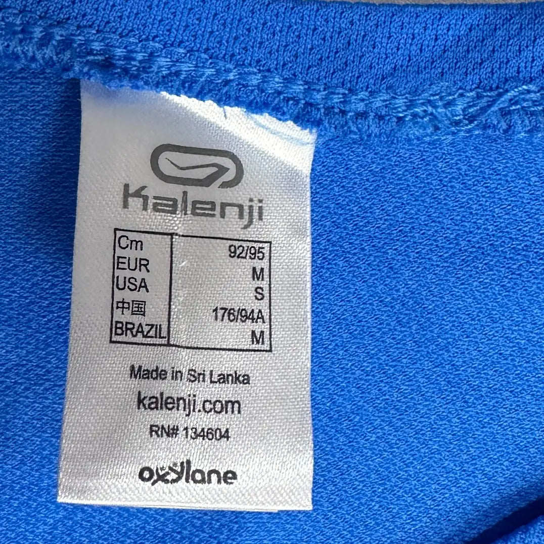 bright blue running tee from Kalenji