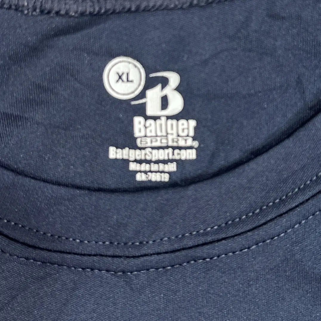 Badger Sport performance T-shirt in navy blue with State Farm Braves front print.