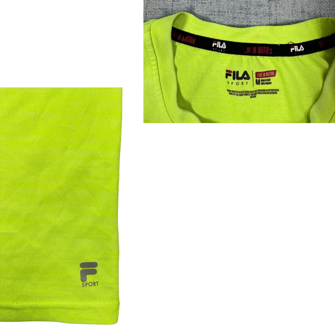 Fila® Neon Green Sports Performance T-Shirt(M)