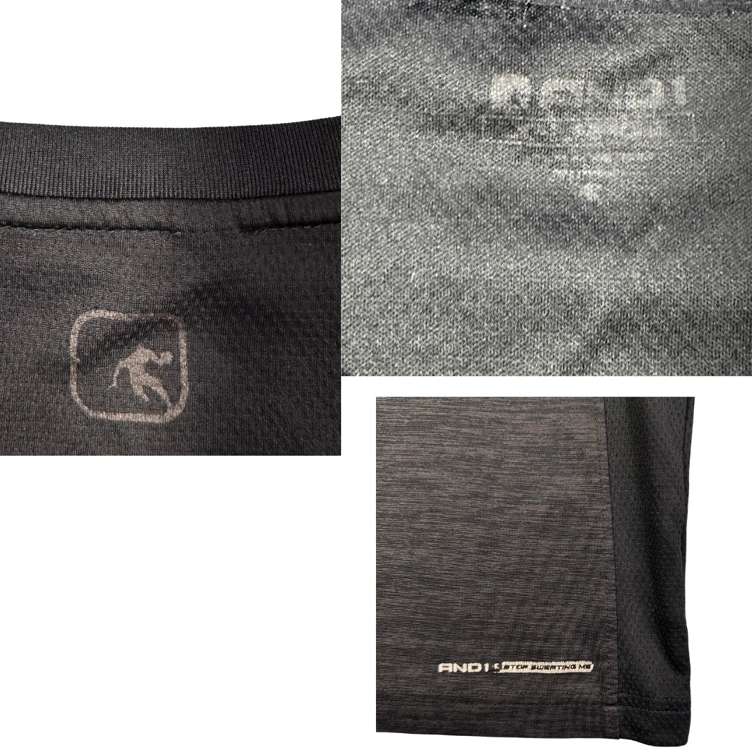 AND1® Charcoal Performance Athletic T-Shirt(XL)