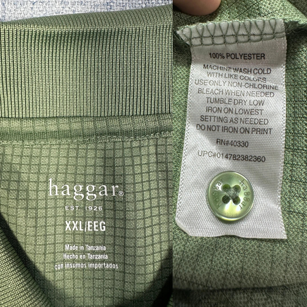 Haggar® Olive Polo Textured-2XL