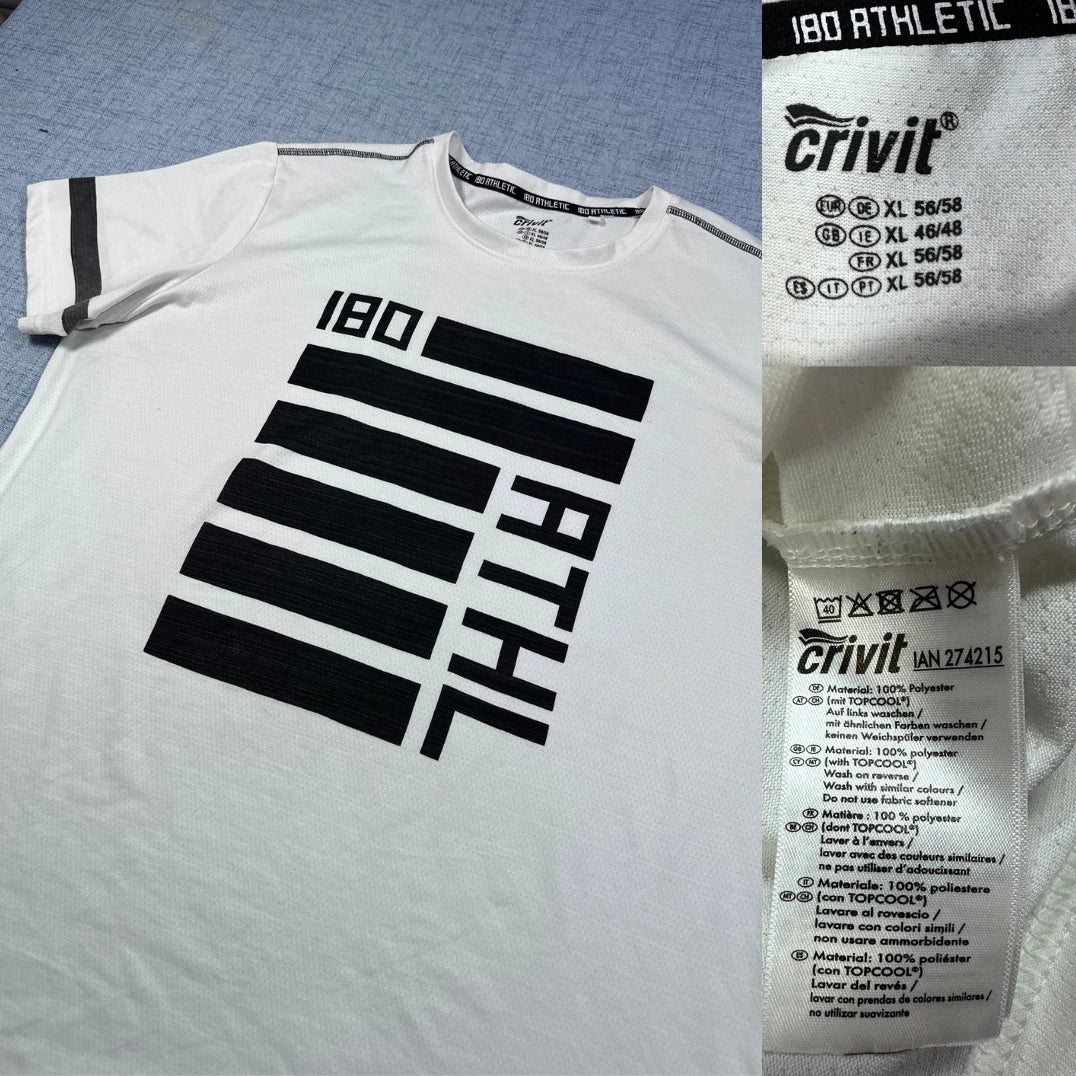 Crivit® White Athletic T Shirt-XL