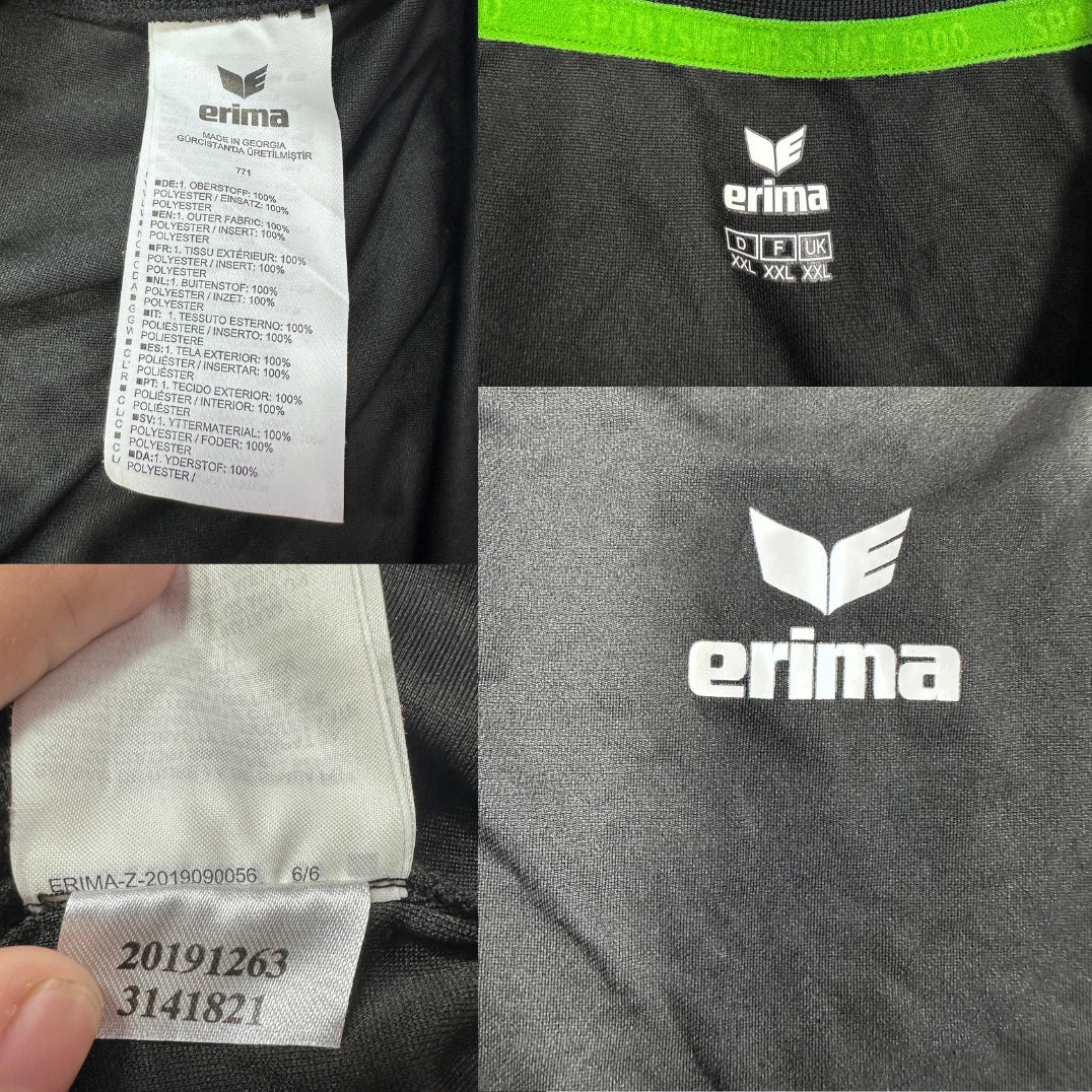 Erima® Black Sports Shirt Long Sleeve-2XL