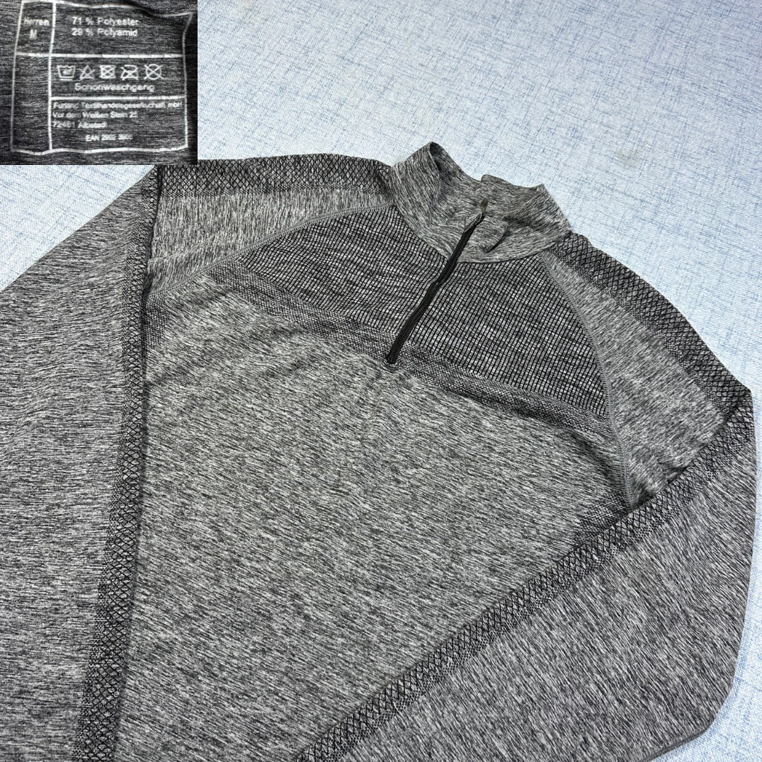 Herren® Grey Quarter-Zip Performance Top-M